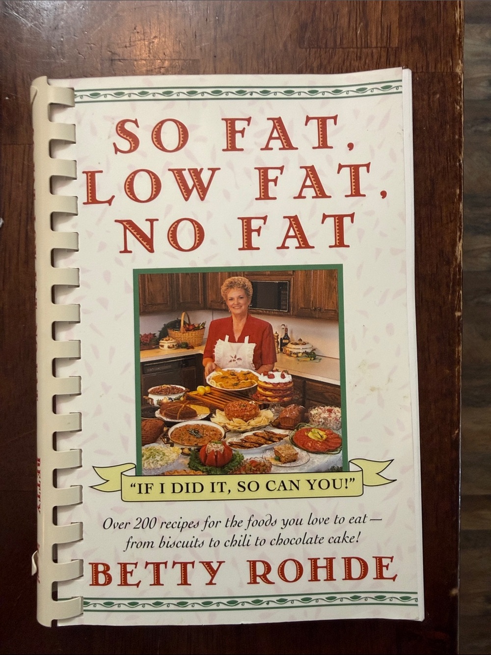 So Fat, Low Fat, No Fat Cookbook by - Cream Cover